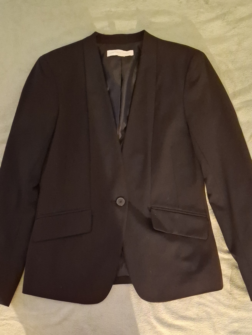 New York & Company Stretch Black Women's Single-Button Blazer